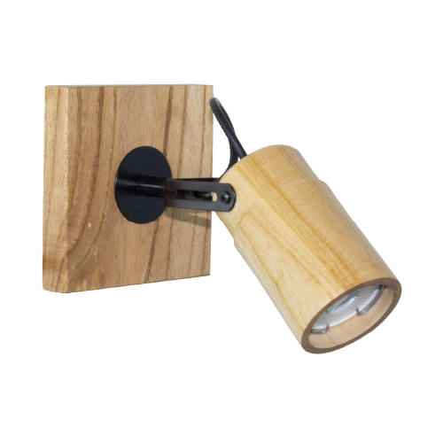 Aplique de madera paraíso mate 1 luz GU10